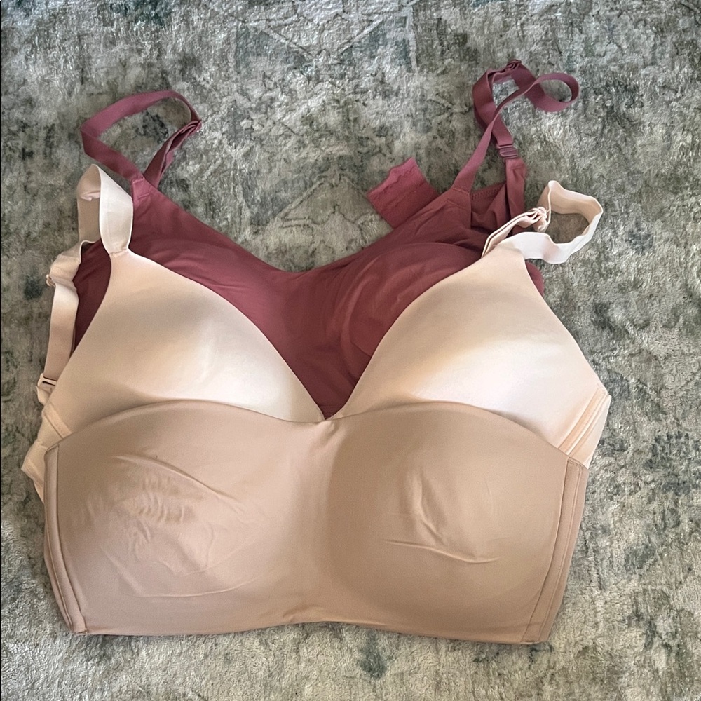 Warner's Pink and Cream Bra Set